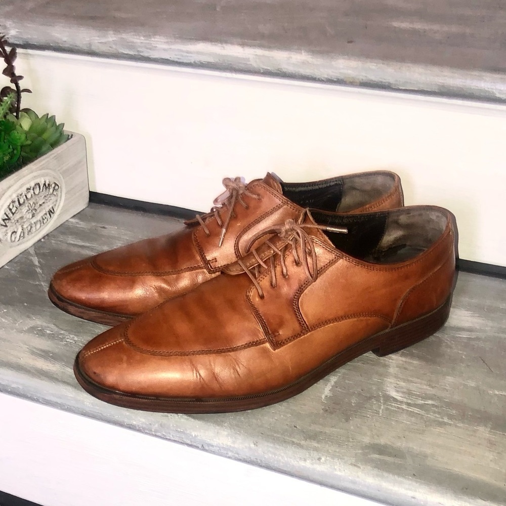 Cole Haan Men’s GrandOS Leather Oxfords Brown 10M